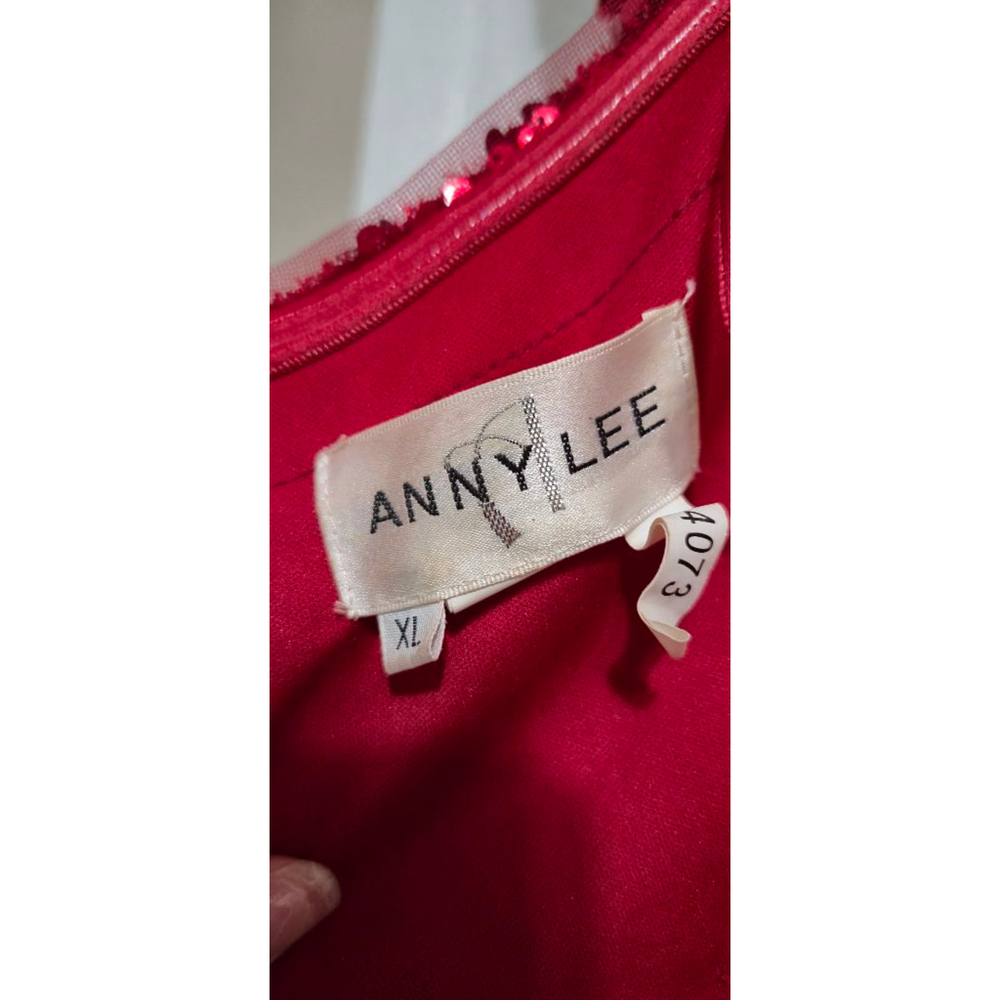 Anny Lee off the shoulder Gown Dress Size Xl‎ Red Sequin - Picture 7 of 9